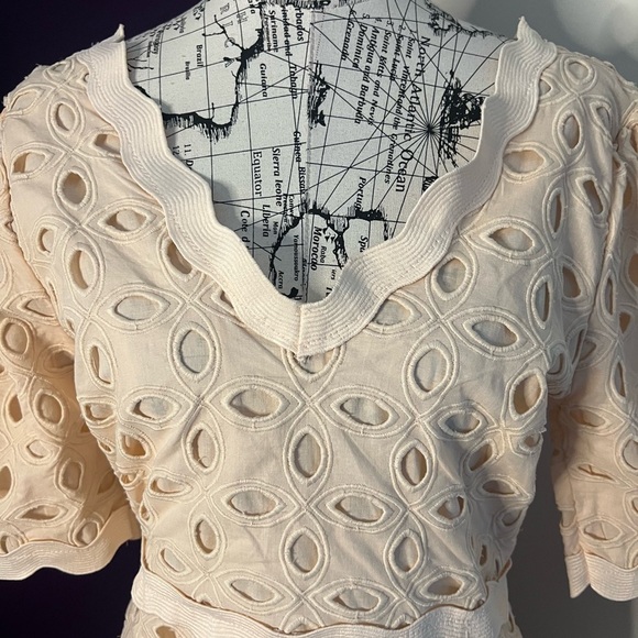 Just Me Pale Pink Gia Eyelet Dress NWT - Picture 2 of 11